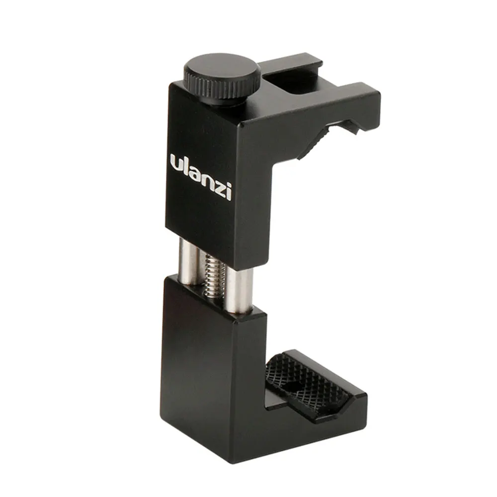 

Ulanzi Iron Man II Mobile Phone Tripod Mount Hot Shoe Aluminum Alloy Phone Clip Aluminum Alloy Mount Can Be Used With A Tripod