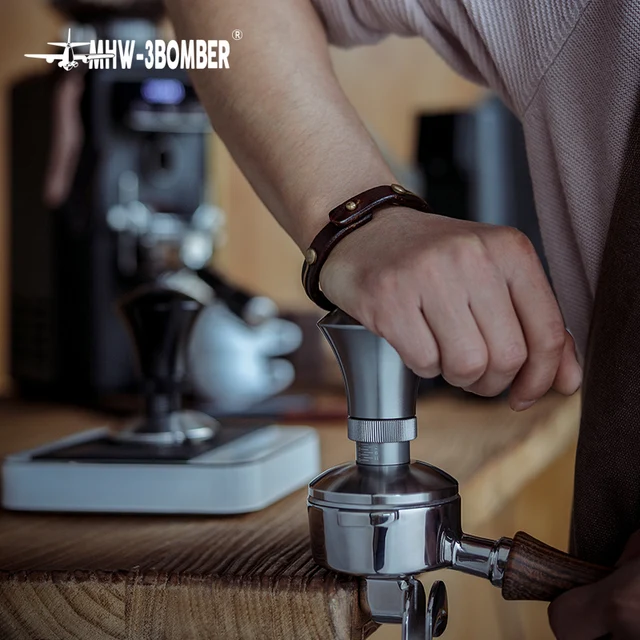 58,35 Mm -Es Eszpresszó -Rozsdamentes Acél Állítható Magasság/Nyomás Kávécsípés Por Kalapács Lapos Alap Barista Szerszámokhoz - Image 5