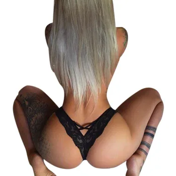 

sexy women lingerie lace underwear set lenceria нижнее белье 4PC Lace Flowers Low Waist Panties G-string Lingerie Thongs h4
