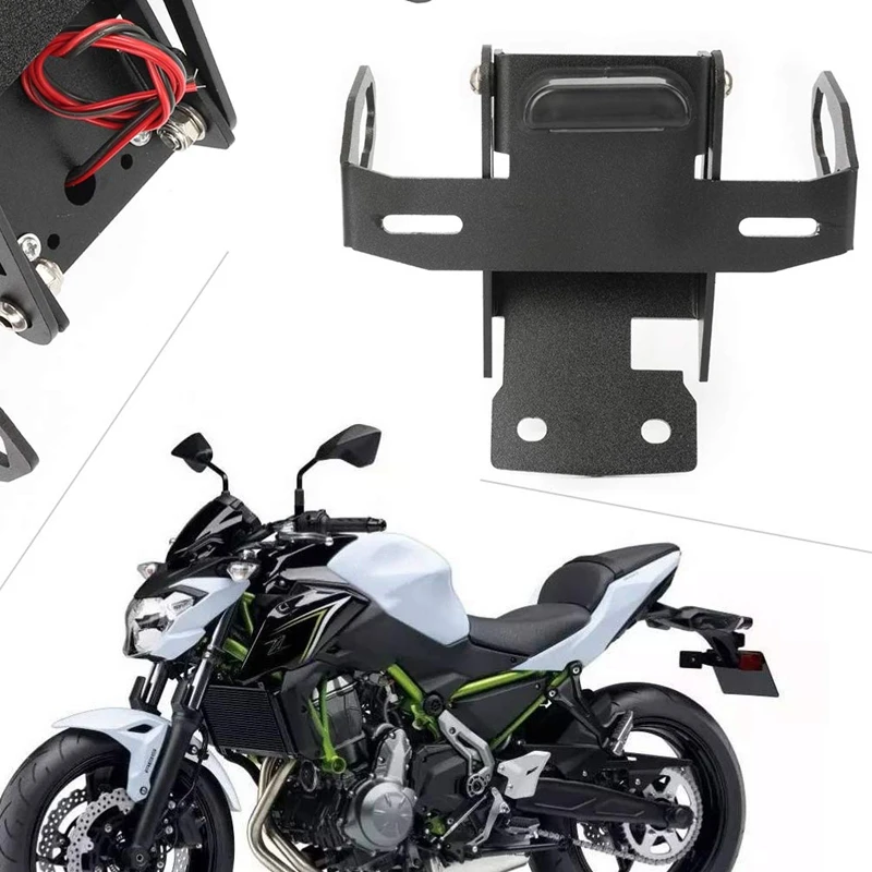 Держатель номерного знака мотоцикла заднее крыло с задним светом для Kawasaki Z650 Ninja
