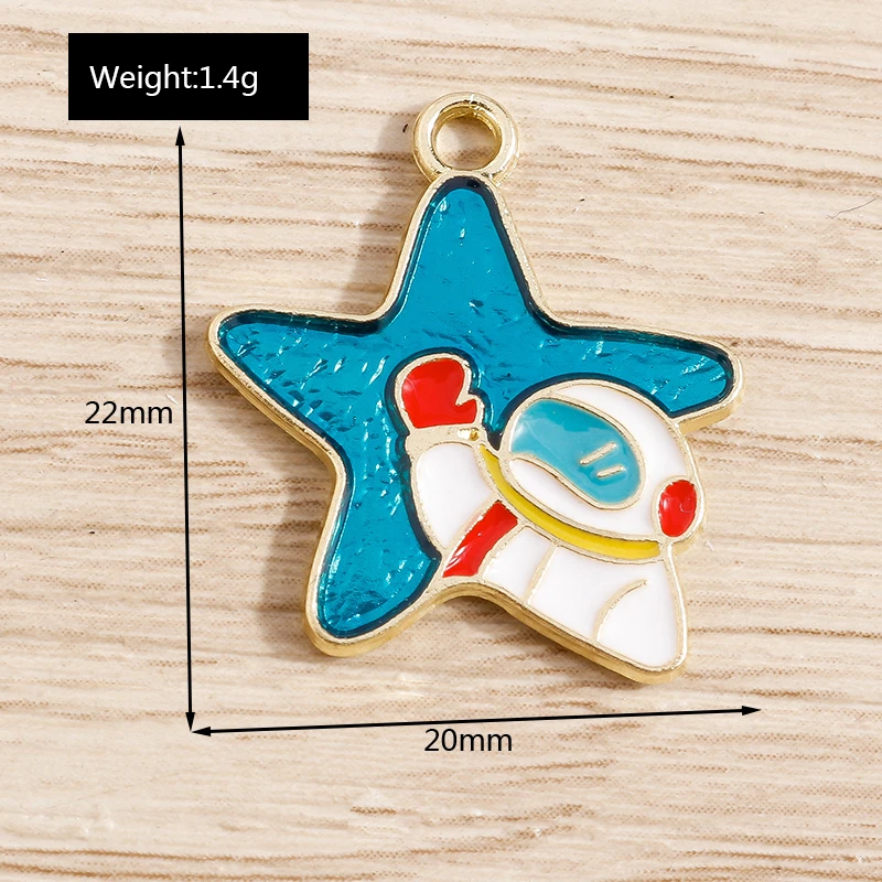 10pcs/lot Enamel Alloy Enamel Charms for Jewelry Making Cute Moon Star Sun Charms Pendant for DIY Necklaces Earrings Accessories