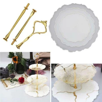 

Three layer Irregular Fruit Disc Big Plate Resin Silicone Mold Oversized Tray Craft Mould HSJ88