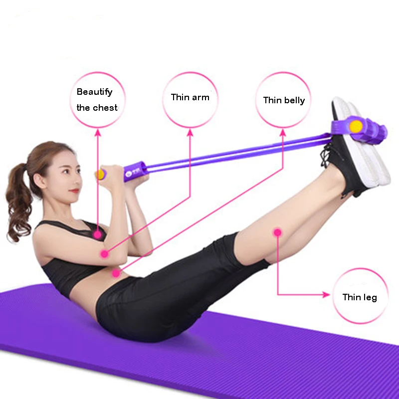 Elastic pull belt abdominal exerciser multi-function family exercise fitness training elastic belt weight loss equipment