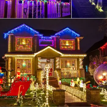 

Copper Wire Durable Romantic US Regulations Fairy String Light Decorative Fairy Light LED Curtain Icicle String Light