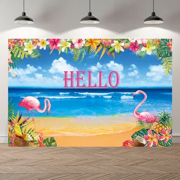 

SeekPro Happy Birthday party Banner baby shower flamingo summer vacation Studio Photo Bacdrop Photography Backgrounds Wall Paper