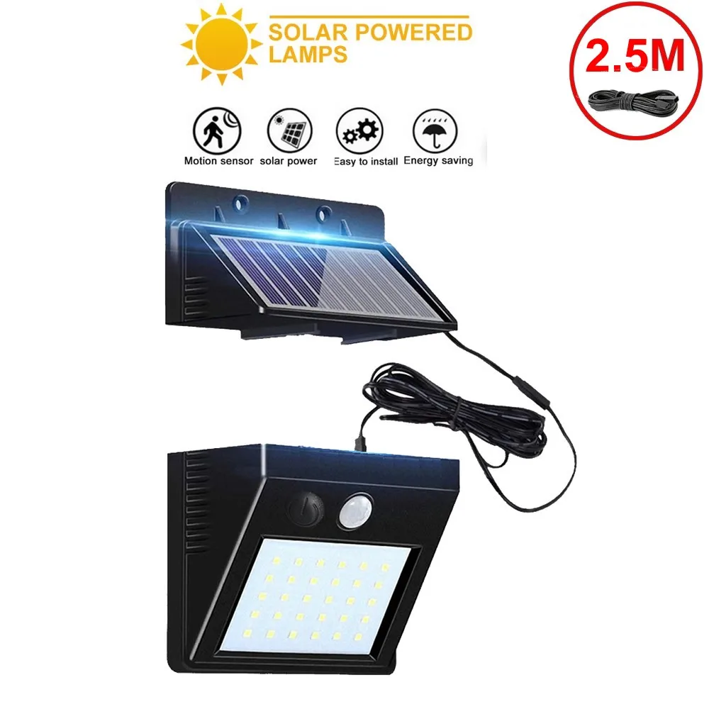 

Solar Lamp Outdoor Led Light PIR Motion Sensor LED Solar Power Wall Street Garden Light Security Spotlight Waterproof Decoration