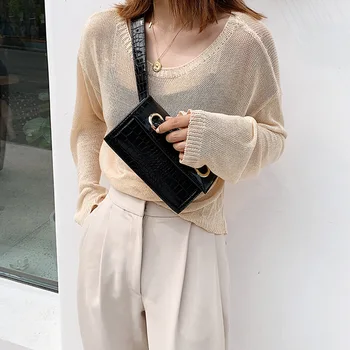 

Korean Fshion Crocodile Pattern Women Shoulder Messenger Bags Chain Crossbody bags Shoulder Bags Bolsa Mujer Purse Lady Handbags