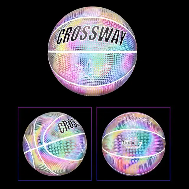 Bola de Basquete Refletiva Holográfica edição especial neon – MDL SHOP