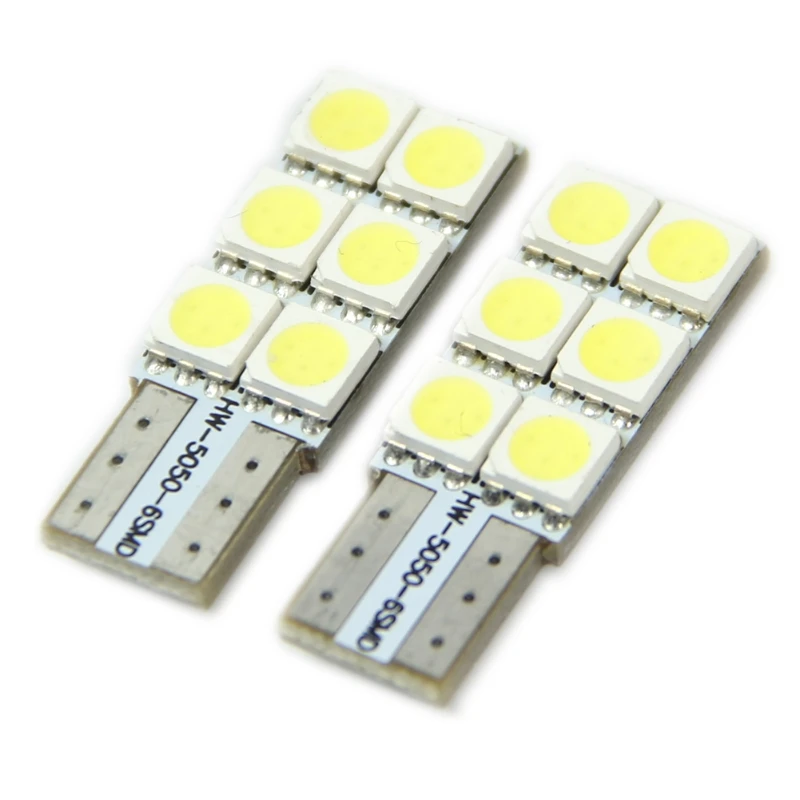 T10 194 168 W5W 5050 6 SMD Поворотная светодиодная лампа ксеноновая белая автомобильная |