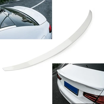 

For Mercedes Benz A-Class W177 2019 Car Rear Splitter Lip Tail Trunk Wing Spoiler Trim ABS Plastic White