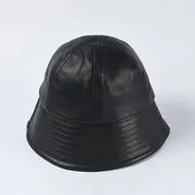 Женская декоративная бочка на молнии из искусственной кожи, шапка, женский однотонный, для отдыха, Adjsutable, складная, в стиле хип-хоп, купольная Рыбацкая шляпа