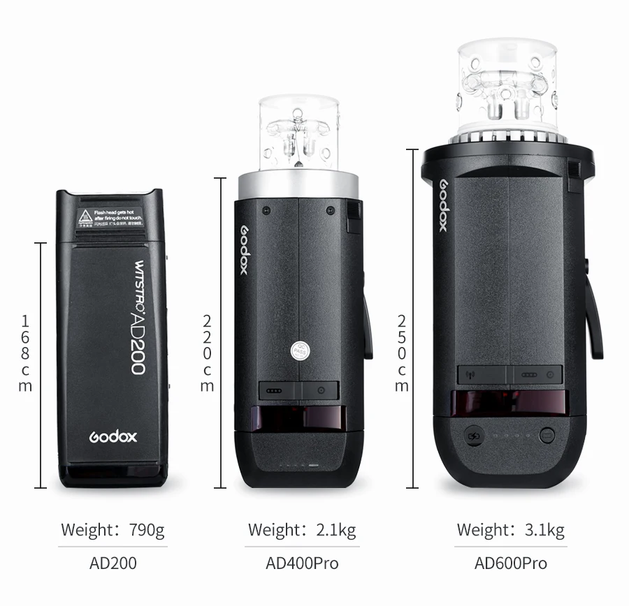 Godox Led Light Photography Lighting AD400 Pro WITSTRO Flash Li-on Battery TTL HSS 2.4G Wireless for Canon Nikon FUJIFILM