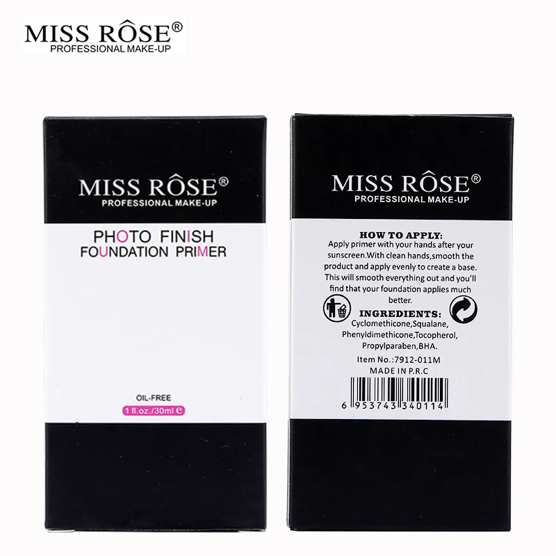 Miss Rose Face масляный Праймер контроль основа для макияжа прозрачный грунтовка