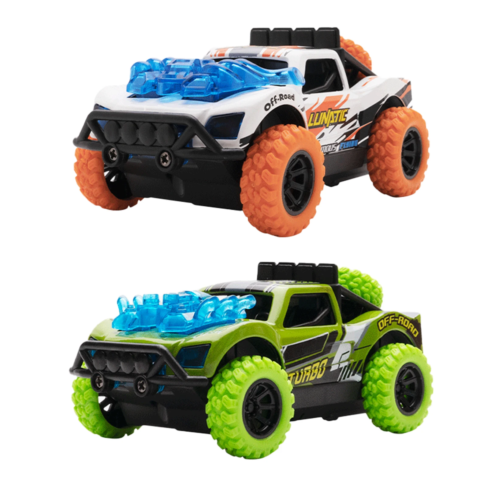 2pcs Zinc Alloy High Speed Collision For Toddlers Gift Catapult Race Pull Back Car Hobby Truck Sound Light Small Kids Toy | Игрушки и