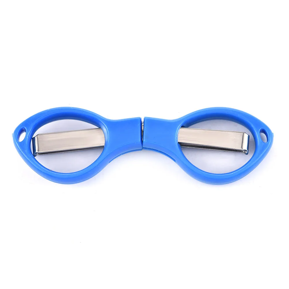 1Pcs Multifunction Stainless Steel Plastic Handle Foldable Scissors Portable Stationery Office DIY Tool Fishing Line Scissors 6