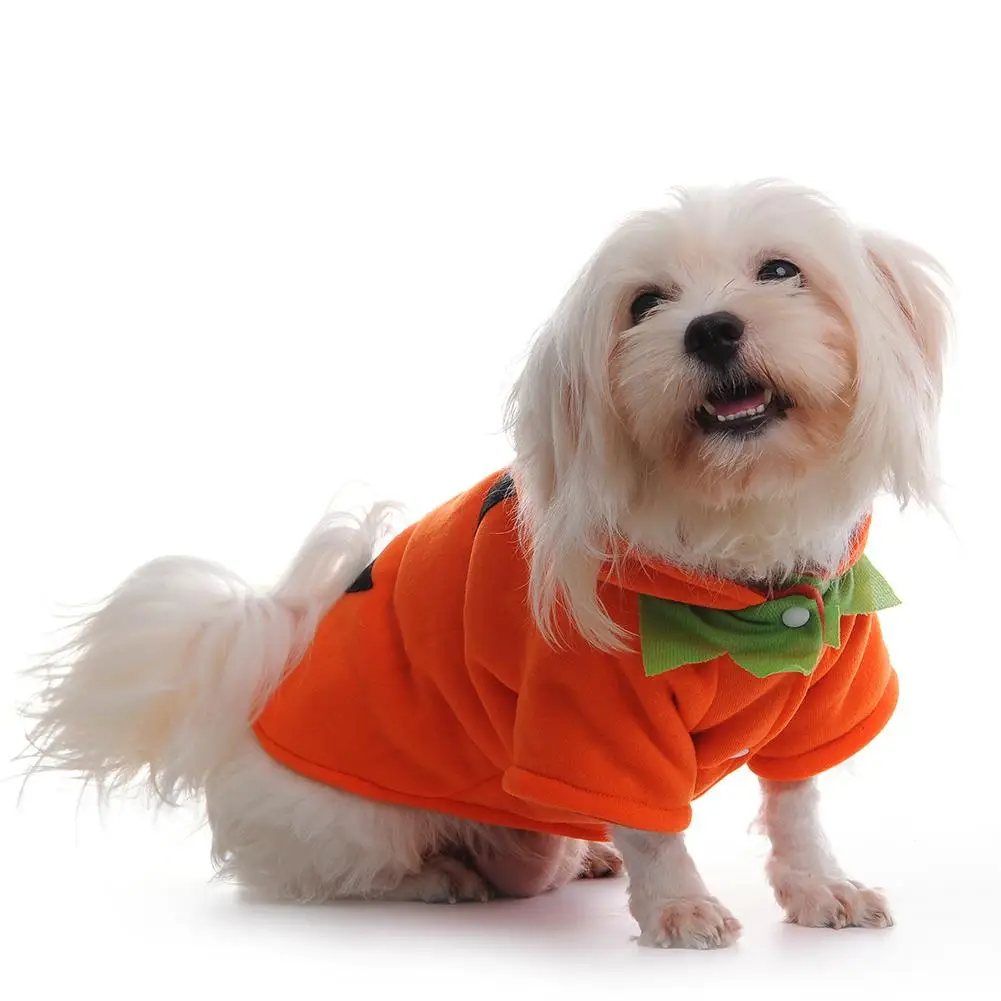 Cute Pumpkin Dog Clothes Christmas Costume For Small Pet Transformed Cloth Costume Dress Xmas Clothes For Kitty Dogs