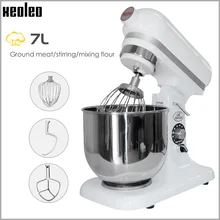 XEOLEO планетарный Еда смеситель миксер Еда процессор 7L бытовая машина для шеф-повара яичное било Нержавеющая сталь чаша с 10 скоростями 350W