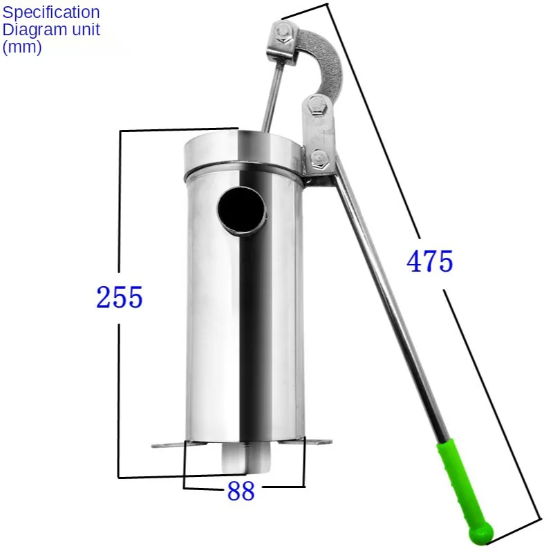 

Household Stainless Steel Manual Water Pump, Handheld Oil Pump, Vibration Suction, 1.3MM Thickness, 10M Lift