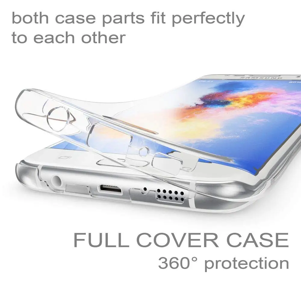 360 Double Silicone Phone Case For Samsung J2 J3 J5 J7 A3 A5 A7 2015 2016 2017 J2 pro J4 J6 J8 Plus 2018 G360 G530 Cover Cases 2