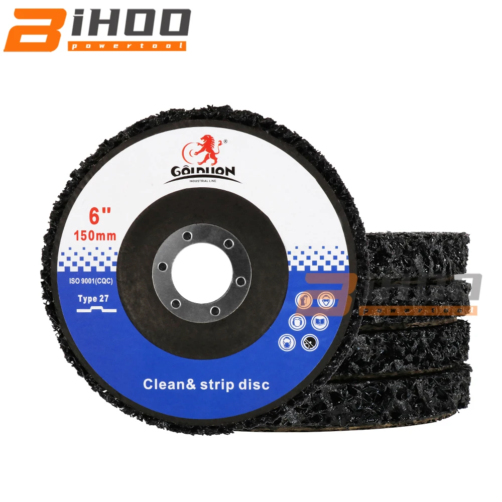 

Poly Strip Disc Sanding Wheel 150mm Car Paint Rust Removal Clean Angle Grinder Sanding Abrasive Wheels Tools 5Pcs