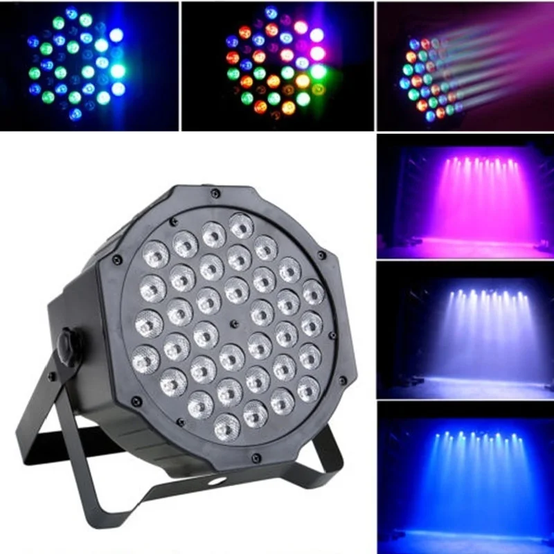 1 set 7 modes déclairage prise britannique Litake BEC Projecteur lumière stroboscopique avec télécommande couleurs RVB contrôle DMX 36 lampes à LED disco flexible 