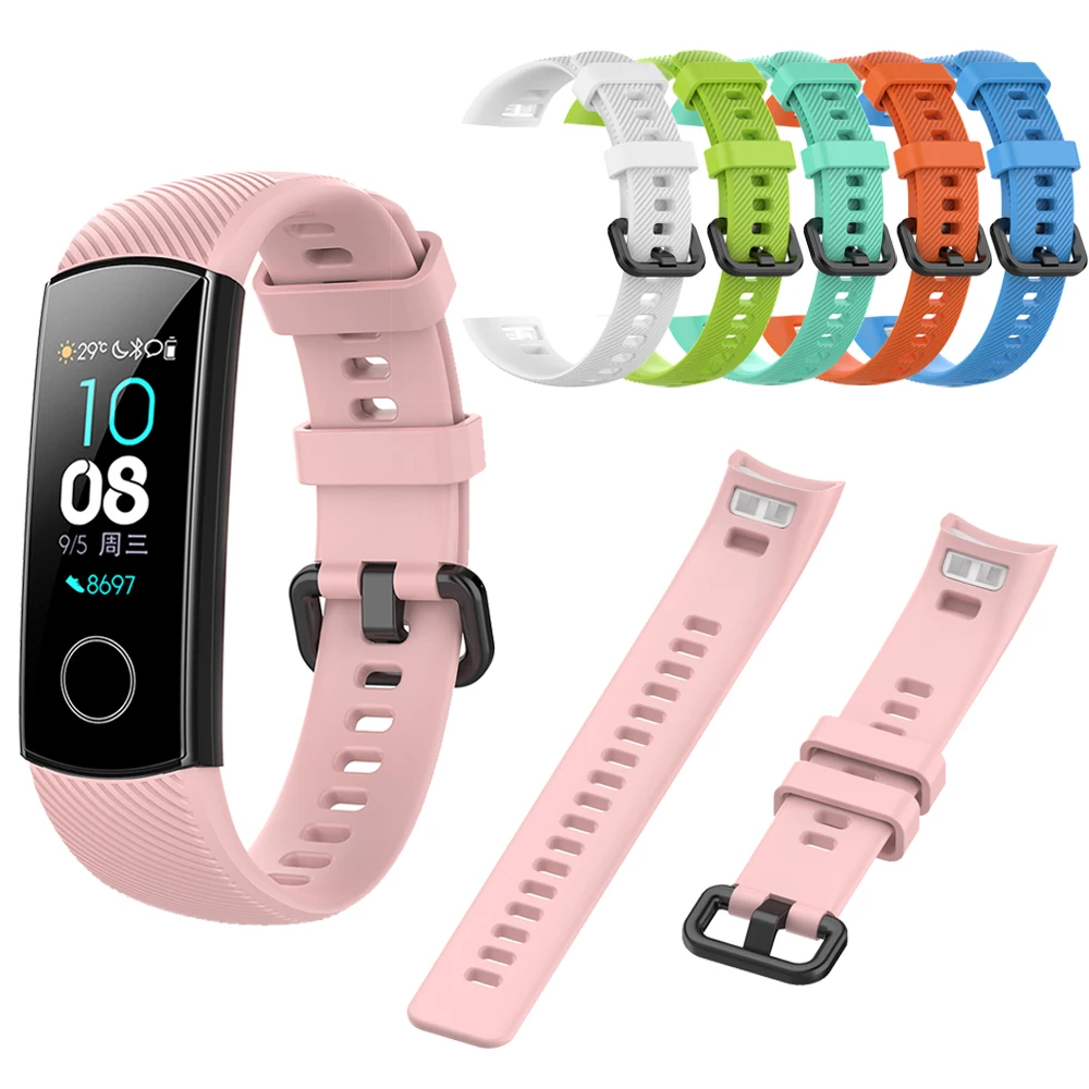 Силиконовый ремешок на запястье для Huawei Honor Band 4 5 браслет спортивные Смарт часы