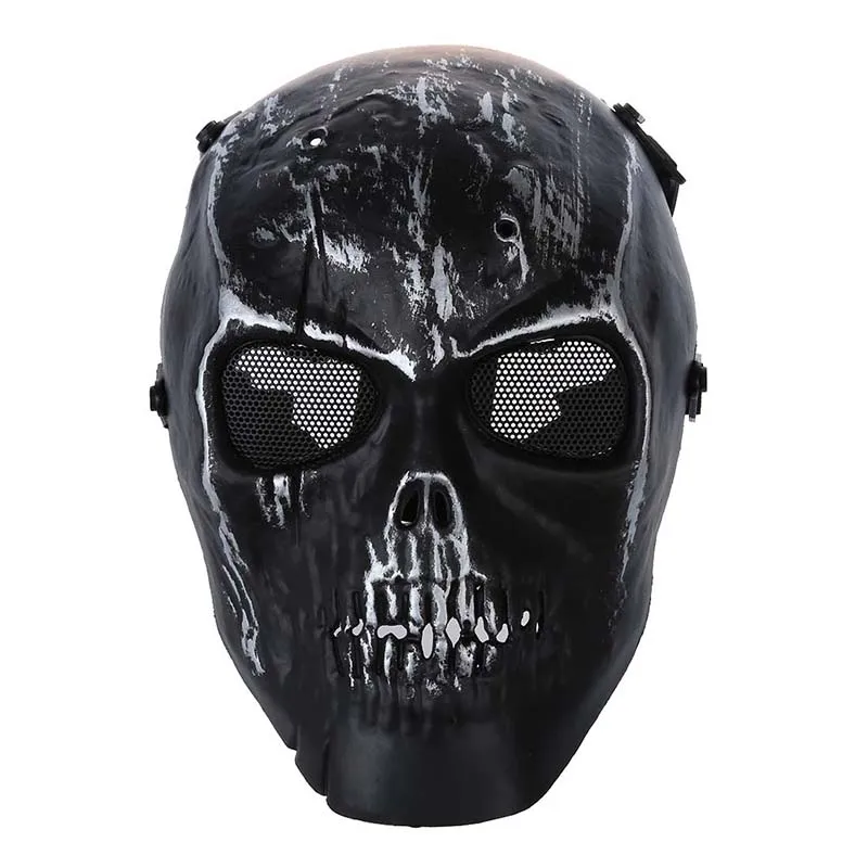 Army Skull Skeleton Airsoft Paintball BB Gun Full Face Game Protect Safe Mask - Silver Black | Дом и сад