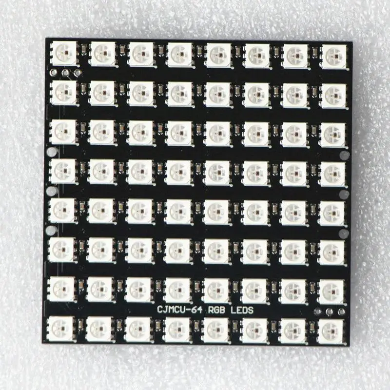 1 шт. WS2812B 8x8 64-разрядные полные Цвет 5050 RGB светодиодный лампа панель светильник для Arduino