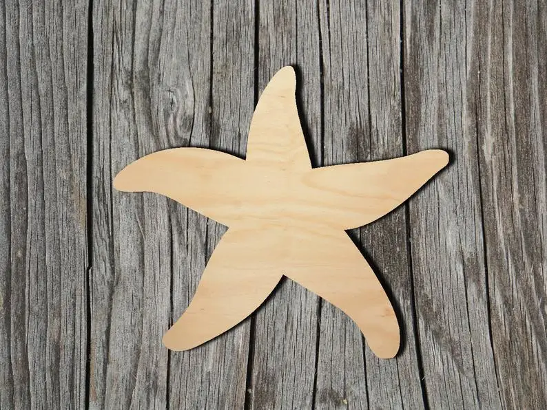 

Starfish - Multiple Sizes - Laser Cut Unfinished Wood Cutout Shapes