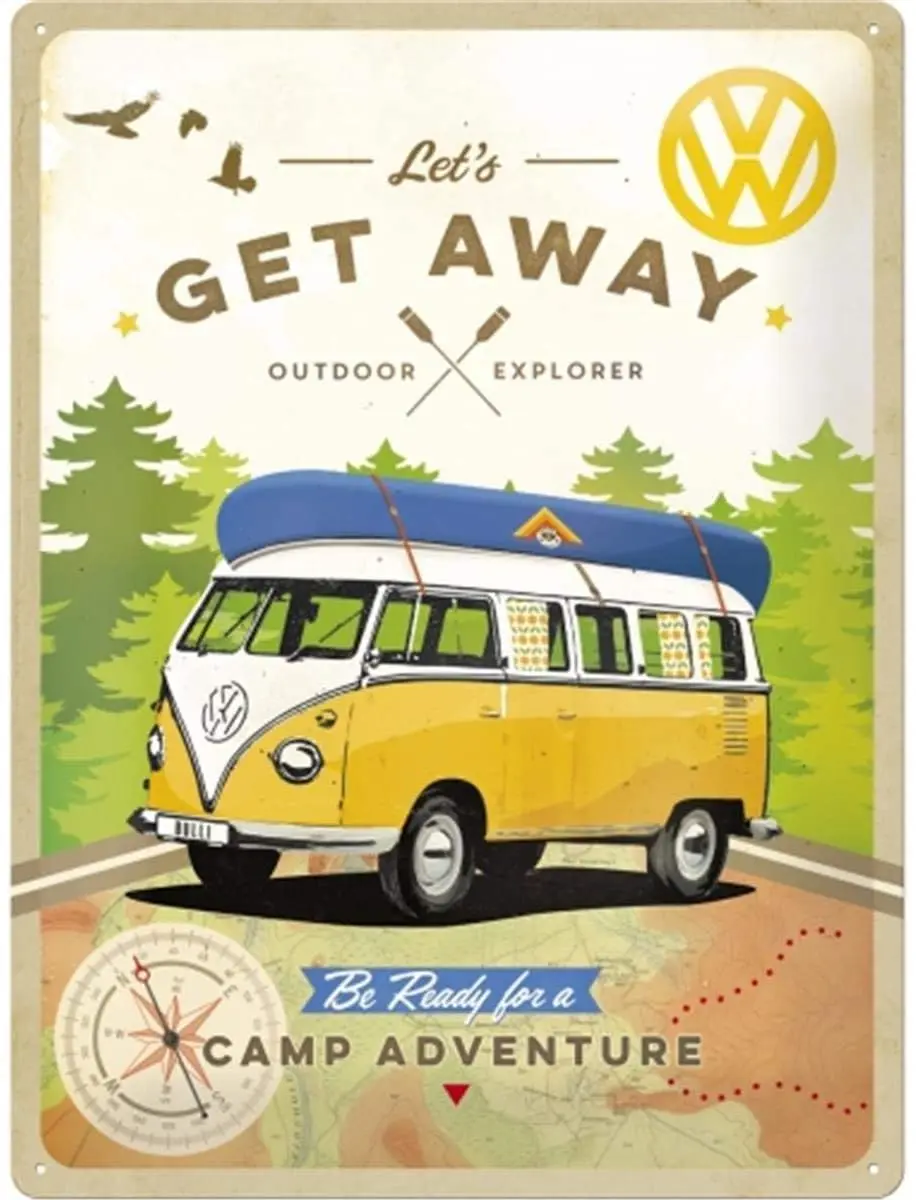 Volkswagen VW VINTAGE PUB METAL SIGN TIN A4 SIZE PLAQUE MAN CAVE 20X30CM Volkswagen VW VINTAGE PUB METAL SIGN TIN A4 SIZE PLAQUE MAN CAVE 20X30CM