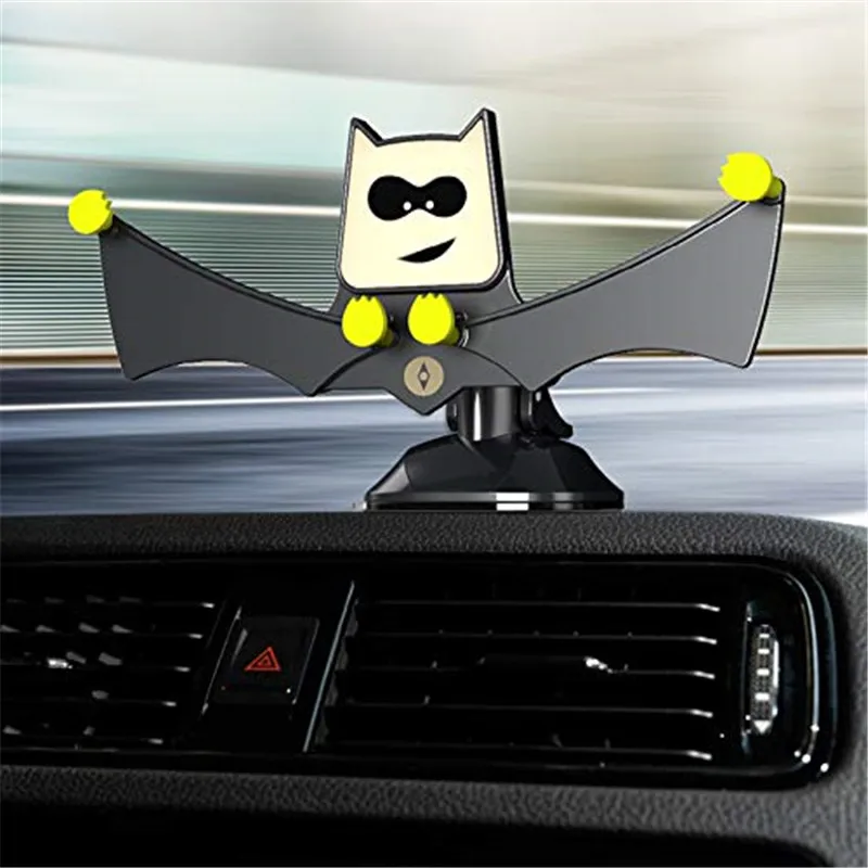 Бэтмен Универсальный Автомобильный держатель для телефона гравитационный автомобильный вентиляционный держатель колыбели подставка для iPhone X samsung XiaoMi huawei gps кронштейн