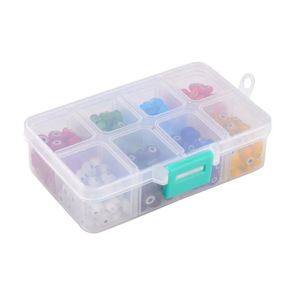 6mm 8mm Multicolor Rould/Flat Round Handmade Evil Eye Lampwork Beads  For DIY Jewelry Making