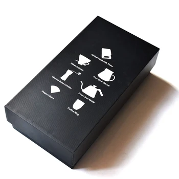 

Ecocoffee V60 Barista Coffee Accessories Set Timer Scale Manual Grinder Pour Over Kettle 600ml Server