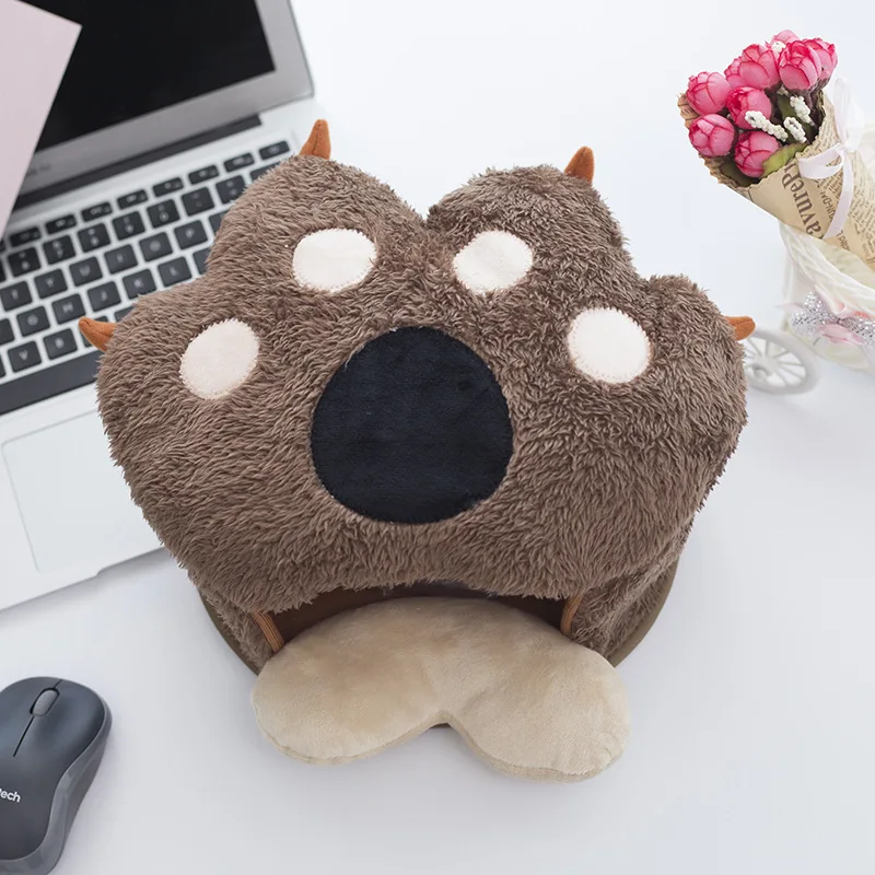 light coffee Зимний USB мощный коврик для мыши с подогревом для рук, мультяшная форма, коврик для мыши PUO88 - Цвет: light coffee