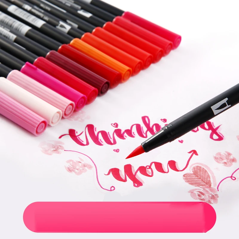 TOMBOW AB-T Dual Art Brush Pen Japanese Calligraphy pen 108 Color ABT Professional Watercolor Marker Pens Painting | Канцтовары для