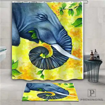

Custom Elephants (1) Waterproof Shower Curtain Doormat Home Bath Bathroom Polyester Fabric Multi Sizes#2019-1-05-101