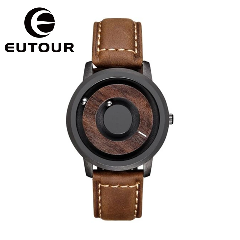 PROD 33000621294 EUTOUR Wooden dial stripe watches Luxury Brand Mens
fashion Casual Quartz Watch Simple Men Round leather strap Wristw