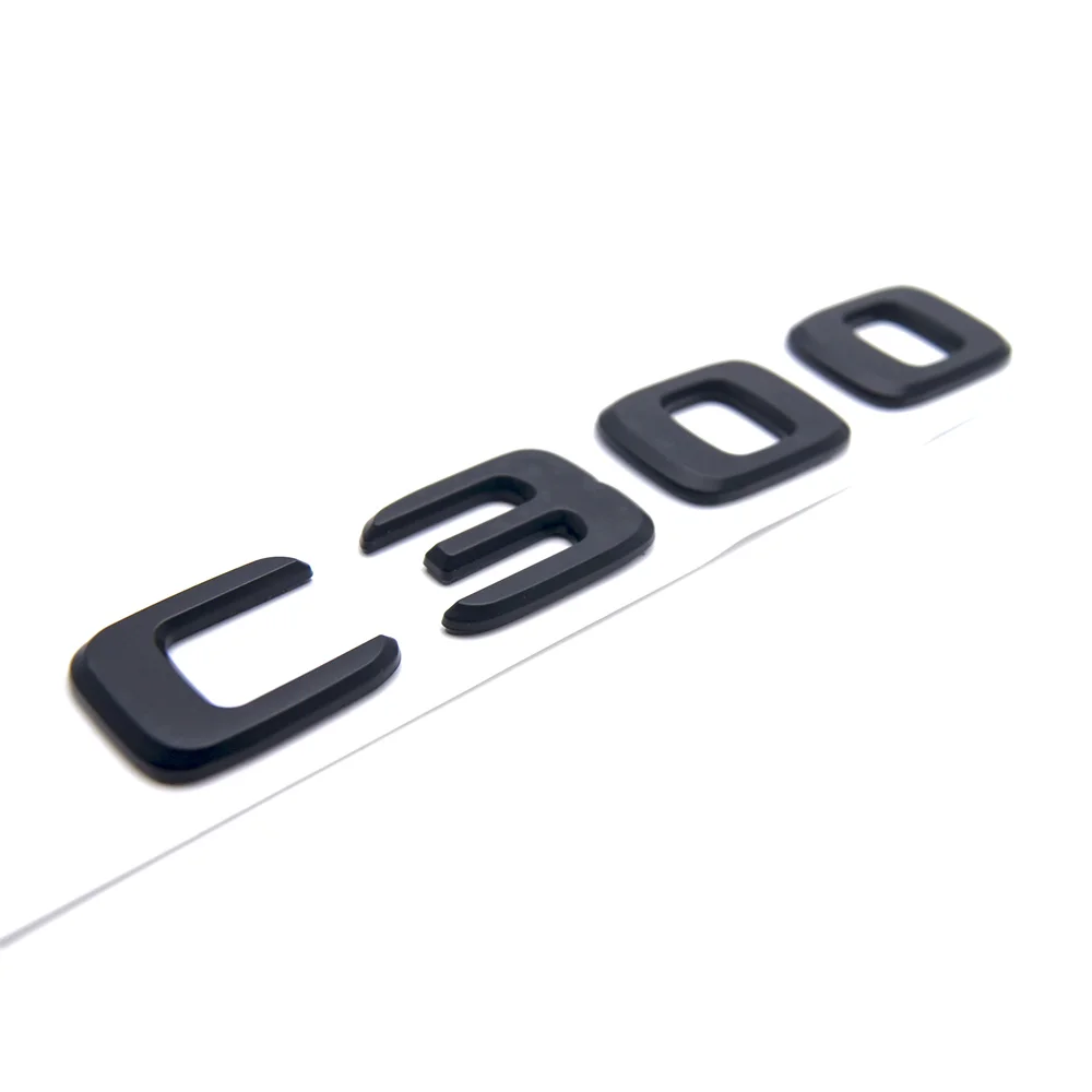 

Matt Black " C 300 " Car Trunk Rear Letters Word Badge Emblem Letter Decal Sticker for C Class C300