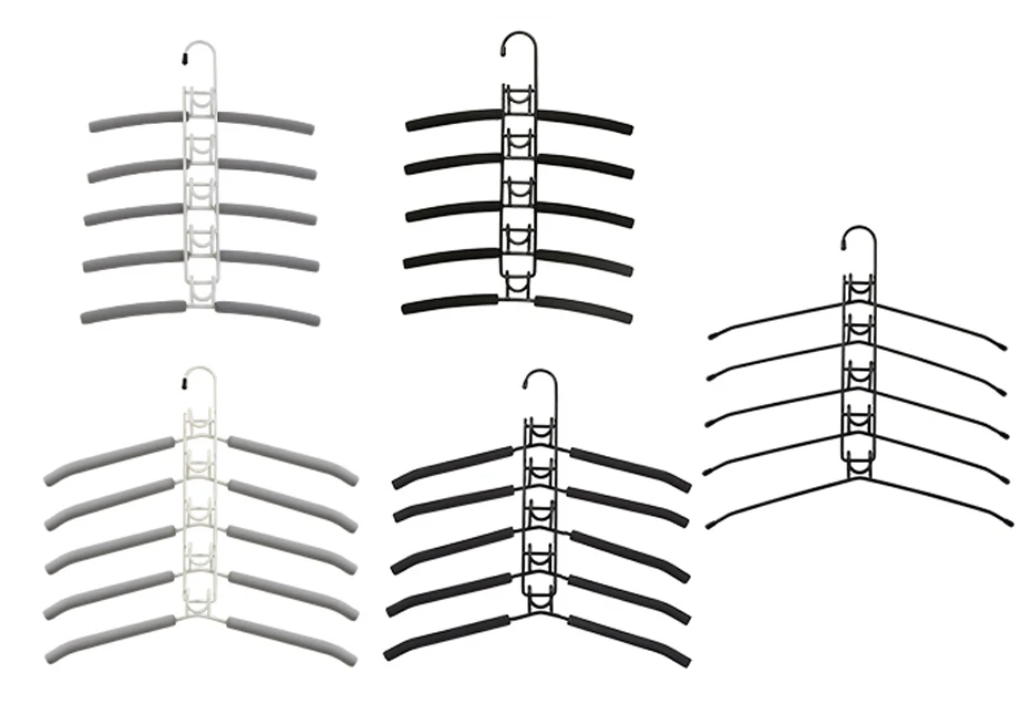 Многослойная вешалка для одежды 5 в 1 брюки-шорты держатель гардероб противоскользящая губка футболка джинсы стойка компактный органайзер