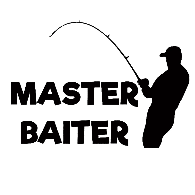MASTER BAITER Vinyl Fishing Sticker Bait BoxSeatCarVan25 Colours 