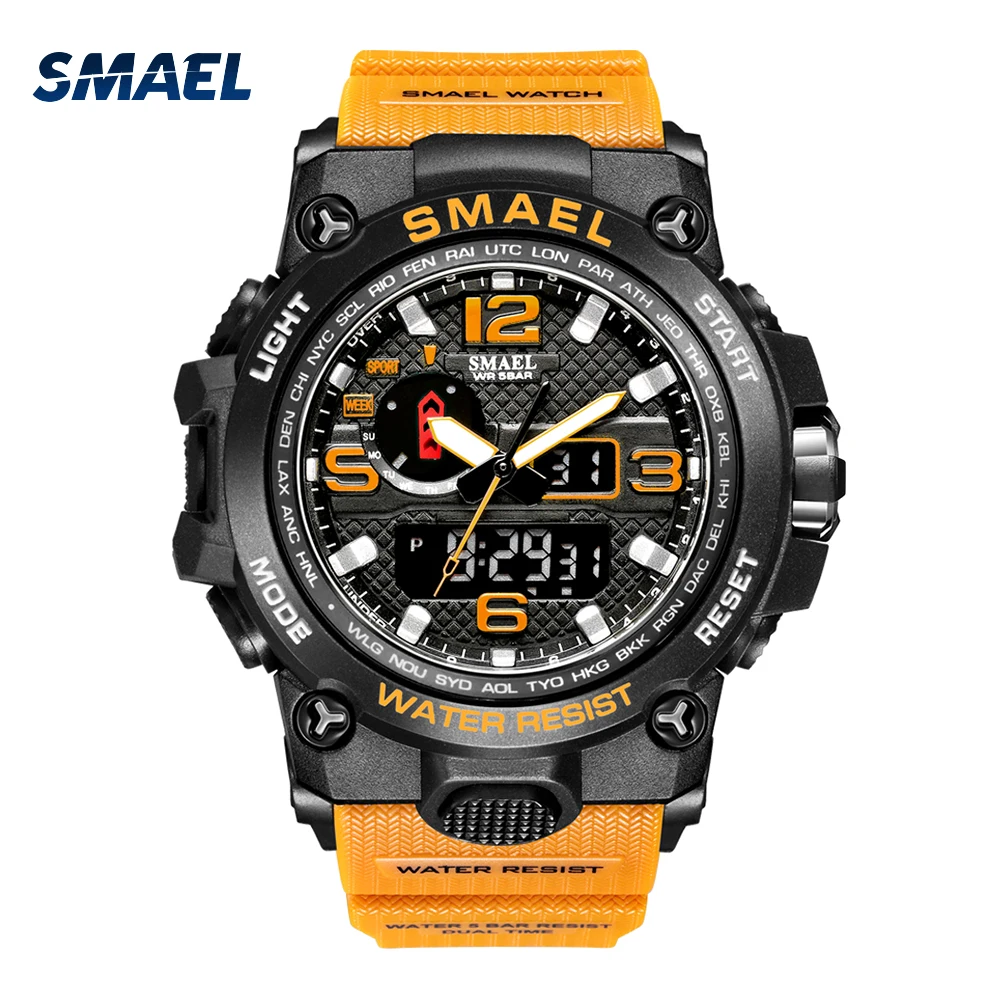 

Sport Watch Men Dual Time Waterproof 50M Chrono Alarm Wristwatch Vintage Classic Digital Watch
