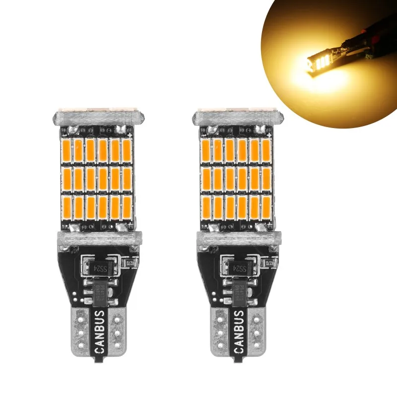 2 шт. W16W T15 Canbus 920 921 912 светодиодный 4014 45 чипы обратный Светильник лампы резервные