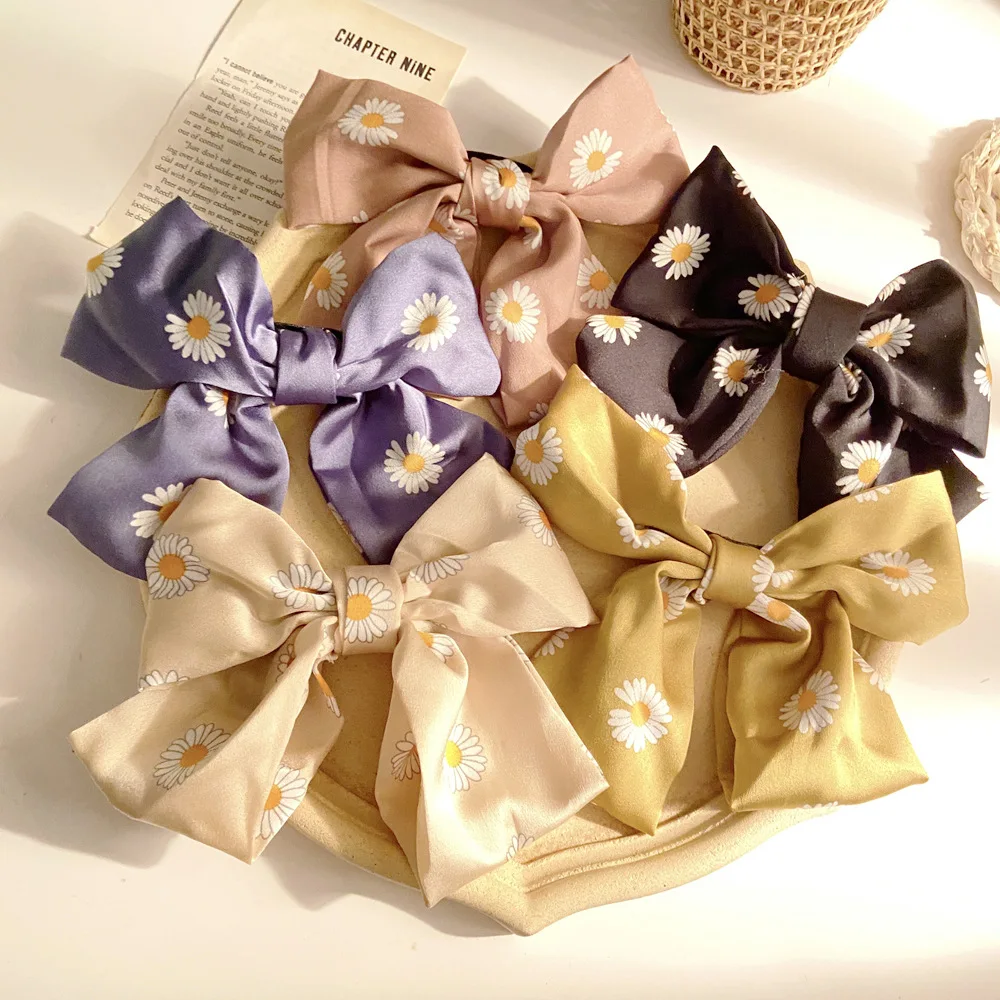 2021 Fashion Girls Retro Black Velvet Bow Hairpin Ladies Wedding Long Satin Ribbon Korean Hairpin Hair Accessories Headdress