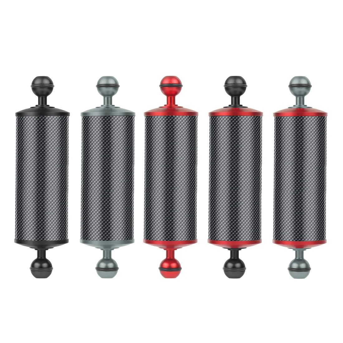 Action Camera Accessory Carbon Fiber Extension Tray Arm Float Buoyancy Aquatic Arm Dual Ball SLR Camera Diving