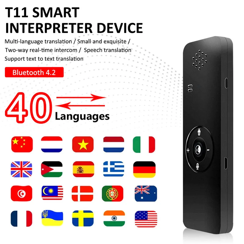 Translaty Смарт мгновенный в реальном времени голосовой переводчик Bluetooth беспроводной мульти-LanguagesTranslator для социальных путешествий Learn