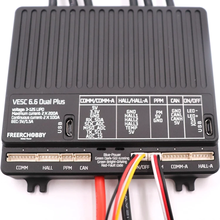 Freerchobby 12S 200A High Current ESC based on VESC 6 Waterproof Good Heat Dissipation Motor Speed Controller