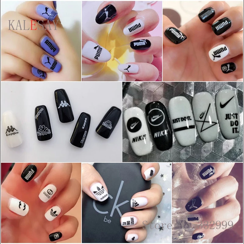 Стикер для ногтей популярного бренда, наклейки для ногтей, наклейки для маникюра, наклейки для ногтей, наклейки для дизайна, фольга, спортивное украшение