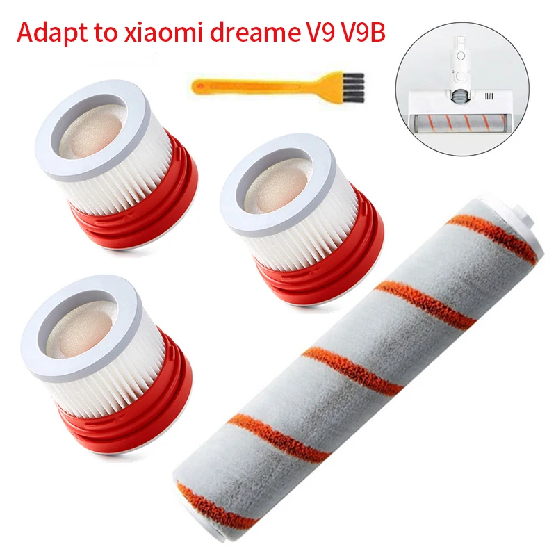 

Replacement HEPA Filter Roller Brush kit for XIAOMI Dreame V9 V9B Handheld Cordless Vacuum Cleaner Spare Parts Accessories