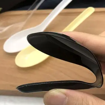 

Disposable Rice Spoon Plastic Spoon Wholesale Commercial Long Handle Thick Soup Spoon Takeout Packaging Small Spoon Large