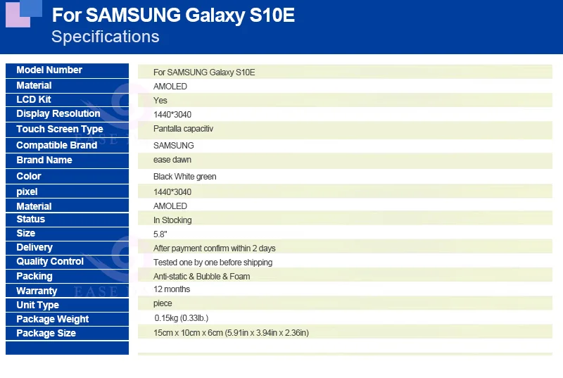 Для SAMSUNG Galaxy S10e ЖК-дисплей AMOLED экран+ сенсорная панель дигитайзер сборка для SAMSUNG дисплей